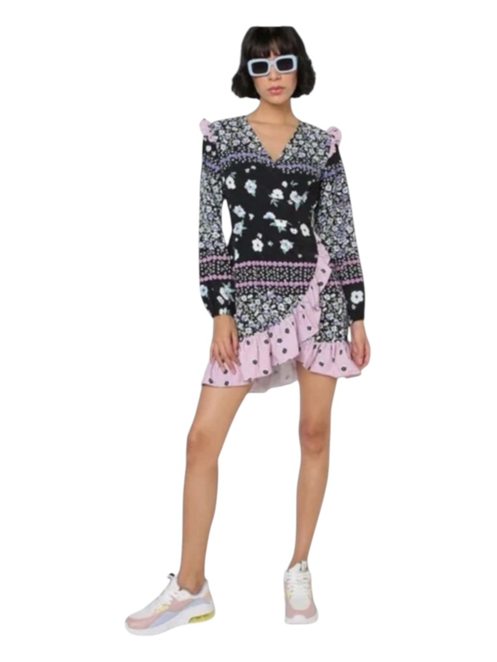 GLAMOROUS FOR ANTHROPOLOGIE Wrap Mini Dress, Size 6.